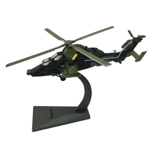 NUOTIE Eurocopter EC665 Tiger diecast metal model aircraft with stand, angled side view