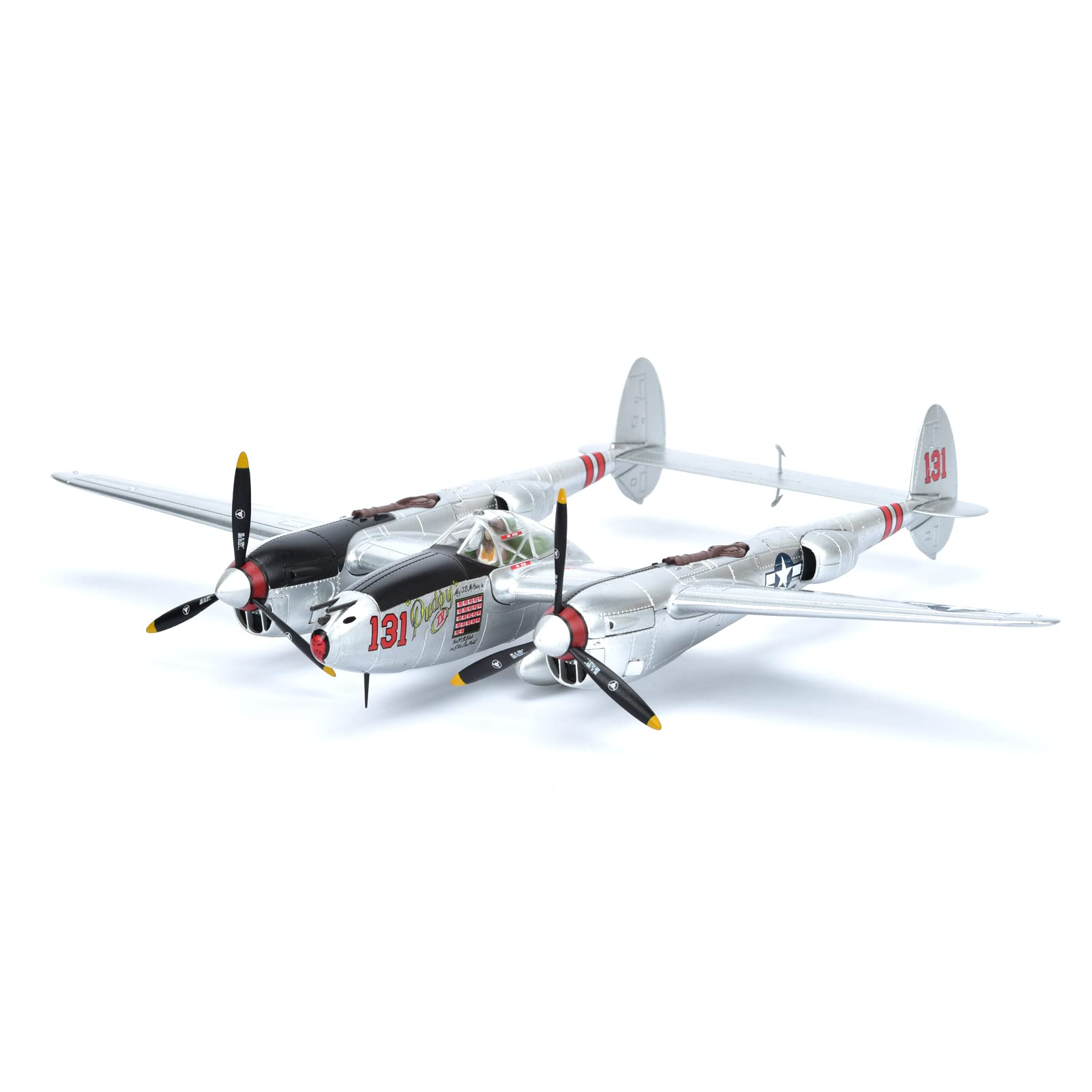 1/48 P-38J Lightning Diecast Metal Model - WWII US Heavy Fighter Aircraft with Stand by NUOTIE