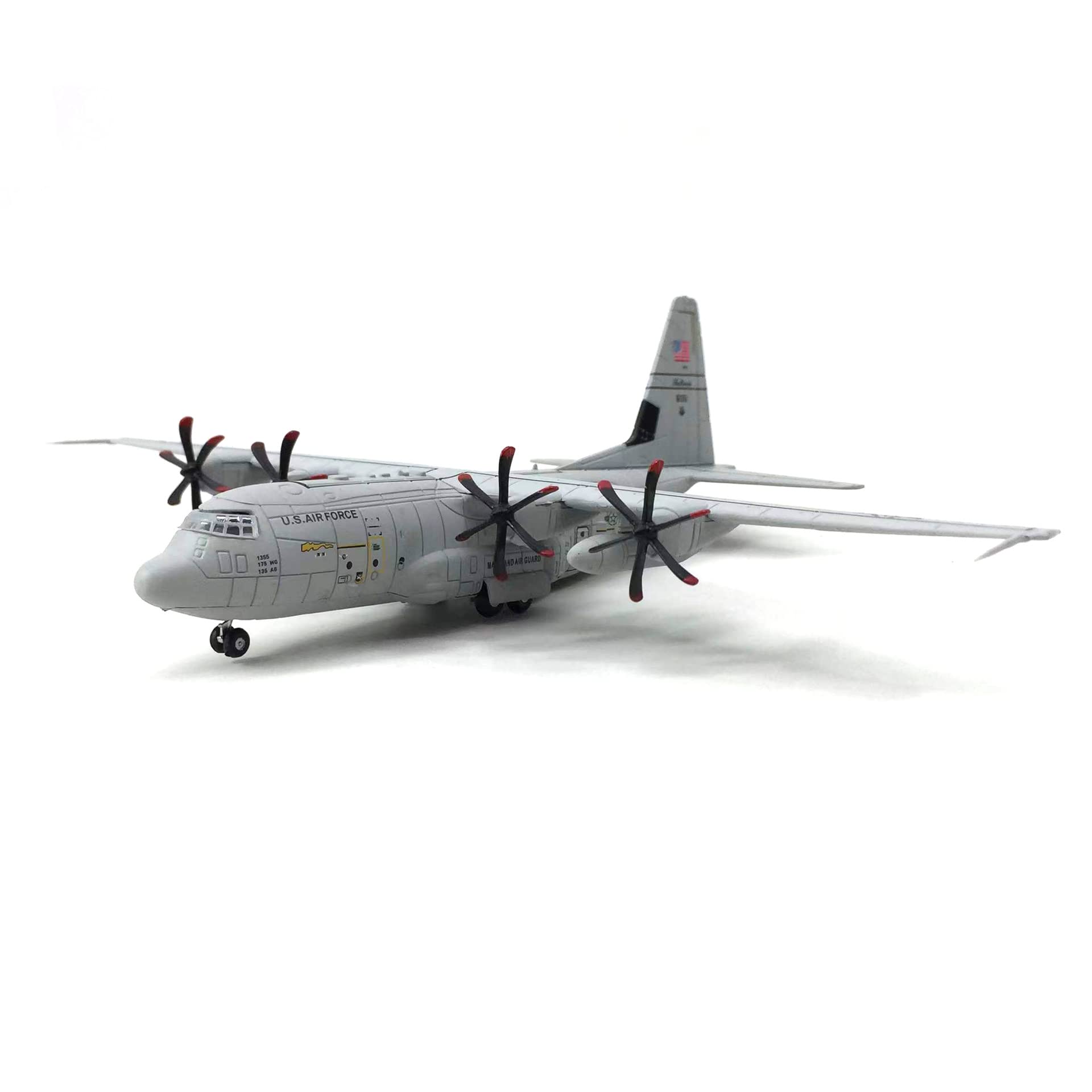 NUOTIE C-130 Hercules escala 1/200, kits de modelos de transporte de metal fundido a presión, réplica militar preconstruida para colección de exhibición o regalo
