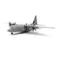 NUOTIE C-130 Hercules 1/200 Scale Diecast Metal Transport Model Kits Pre-Build Replica Military for Display Collection or Gift