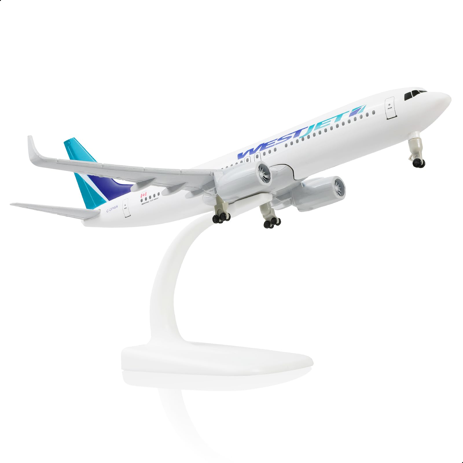 1/300 WestJet Boeing 737 Diecast Airliner Model | Finished Metal Aviation Display with Stand