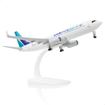 1/300 WestJet Boeing 737 Diecast Airliner Model | Finished Metal Aviation Display with Stand
