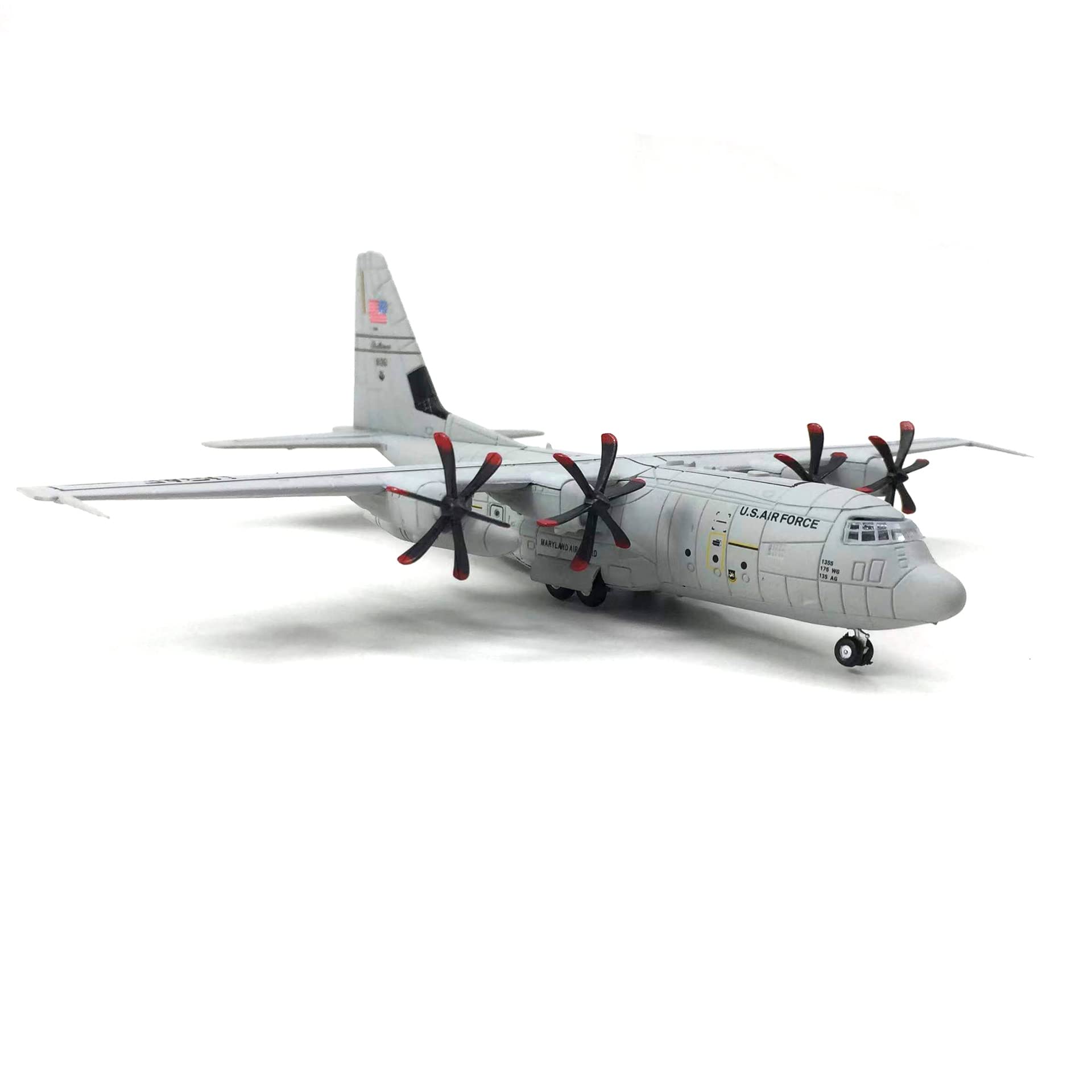 NUOTIE C-130 Hercules escala 1/200, kits de modelos de transporte de metal fundido a presión, réplica militar preconstruida para colección de exhibición o regalo