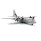 NUOTIE C-130 Hercules 1/200 Scale Diecast Metal Transport Model Kits Pre-Build Replica Military for Display Collection or Gift