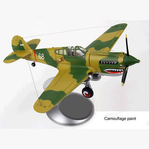 NUOTIE P-40 Warhawk diecast model with camouflage paint, side view