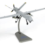 Air Force One MQ-9 Reaper drone model with stand, front view
