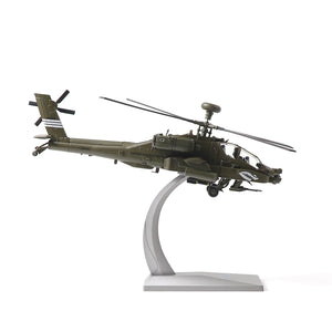 NUOTIE 1/72 Apache AH-64A Armed Helicopter Die-Casting Aircraft Model Armed Helicopter Simulation Airplane Model Alloy Military Finished Product Decoration.