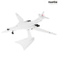 NUOTIE Diecast Tu-160 bomber model in white, side view on display stand