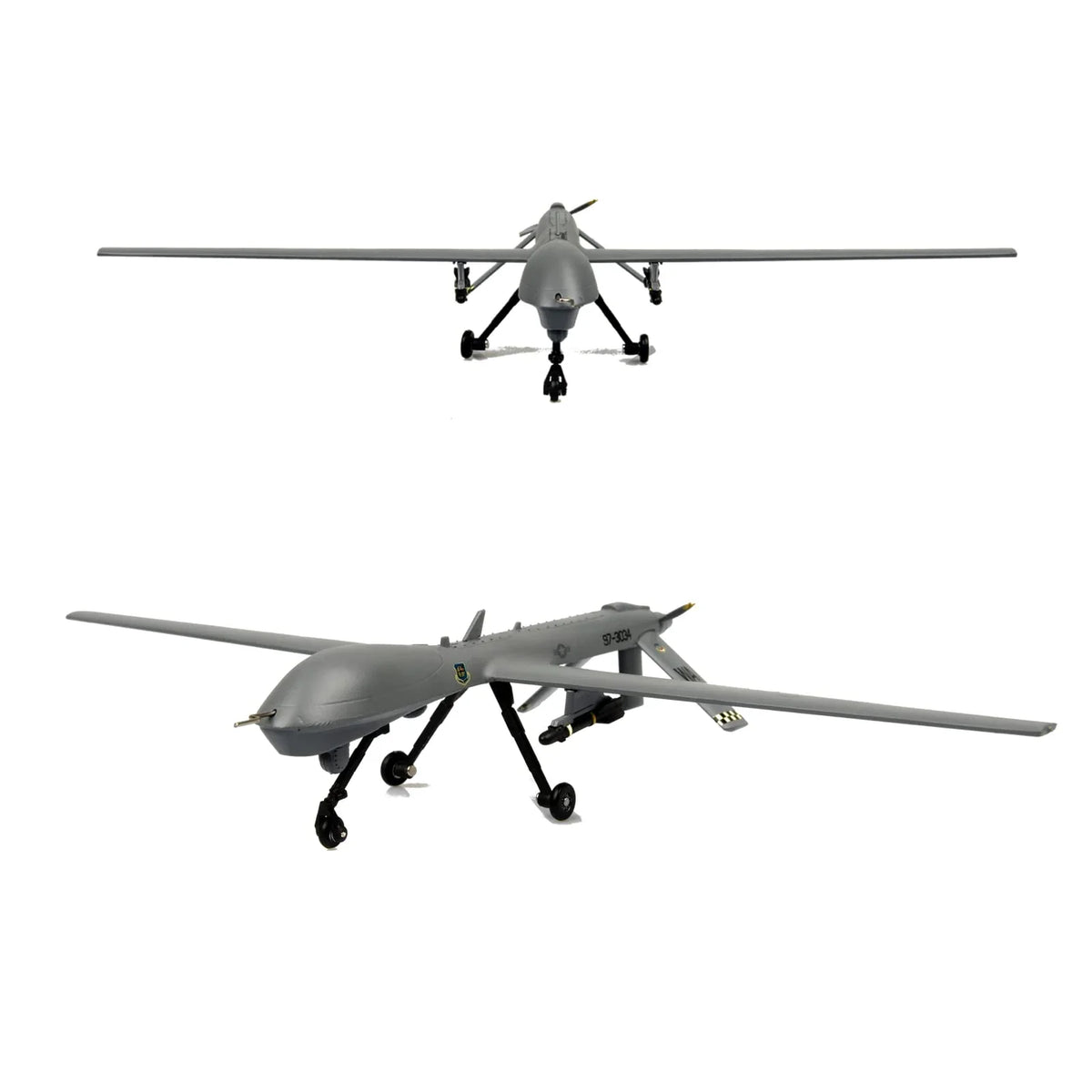 NUOTIE Model MQ-1 Predator grey aircraft front view