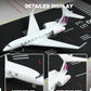 1/150 Gulfstream Qatar Diecast Business Jet Model Airplane with Display Stand