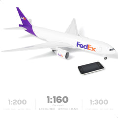 1/150 B777-300ER FedEx Plastic Model Kit with Display Stand | Assembly Airplane Hobby Scale Model