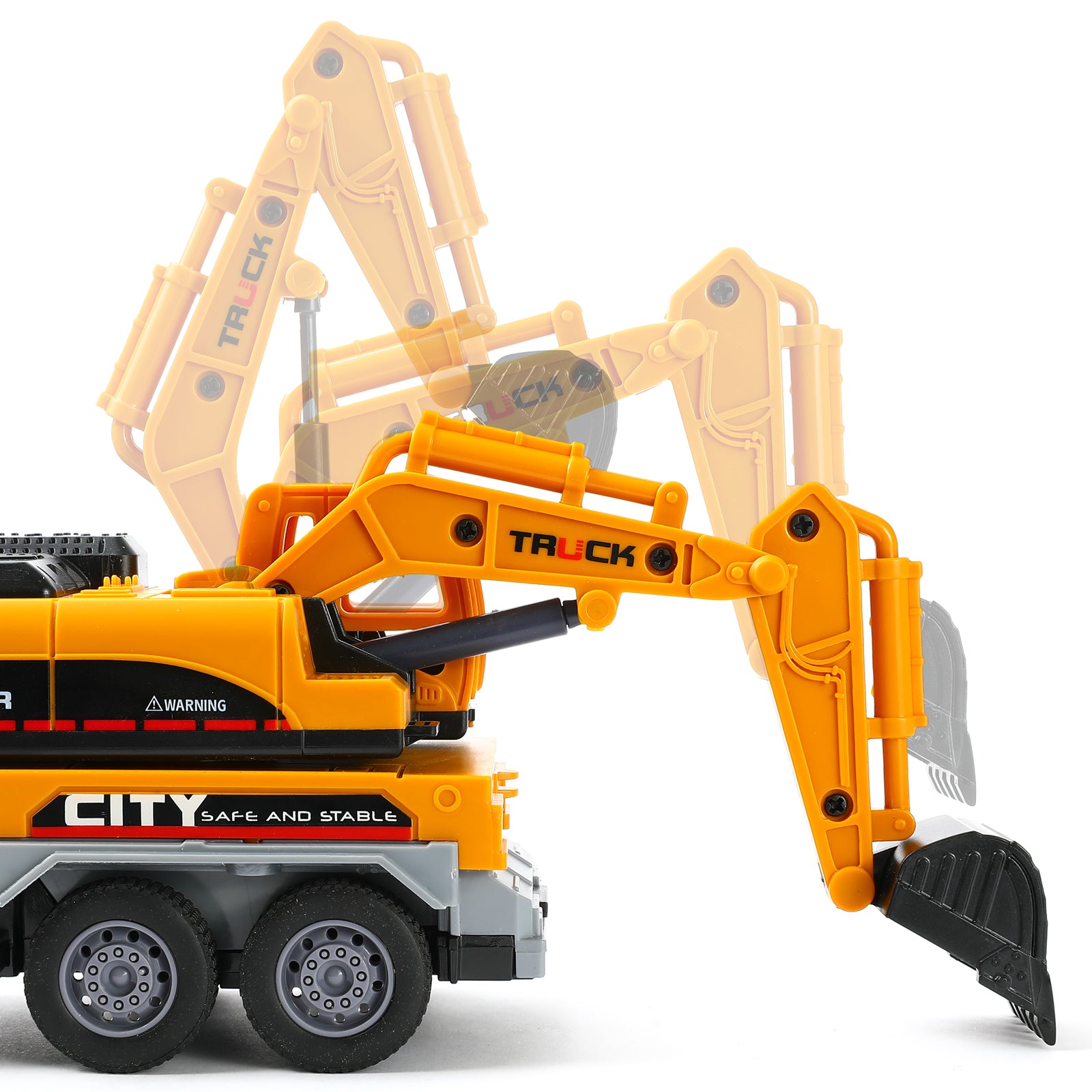 1:43 Die-cast Excavator Engineering Vehicle Model Kit, Metal Car