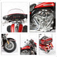 Maisto Electra Glide Ultra Limited motorcycle toy in red with detailed engine, front view