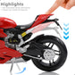 1:12 Motorcycle Model for Ducati 1199 Panigale Alloy Diecast Motorcycle Model Toy Mini Moto Gift（Red）