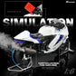 Rear view of the Suzuki Hayabusa motorcycle model, showcasing features like a fuel tank and exhaust.