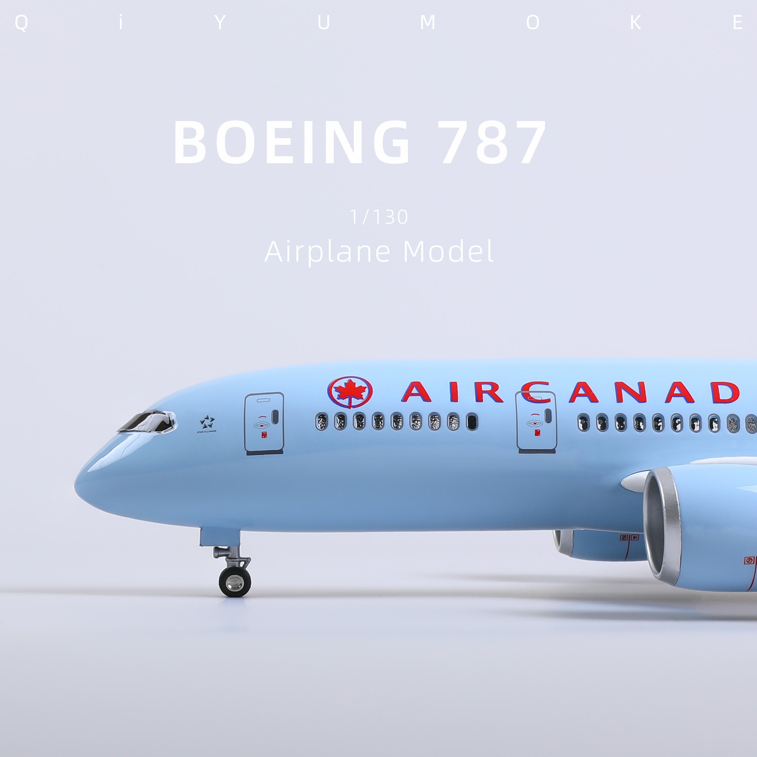 1/130 Boeing 787-8 Air Canada Diecast Airplane Model | Finished Dreamliner Static Display with Stand