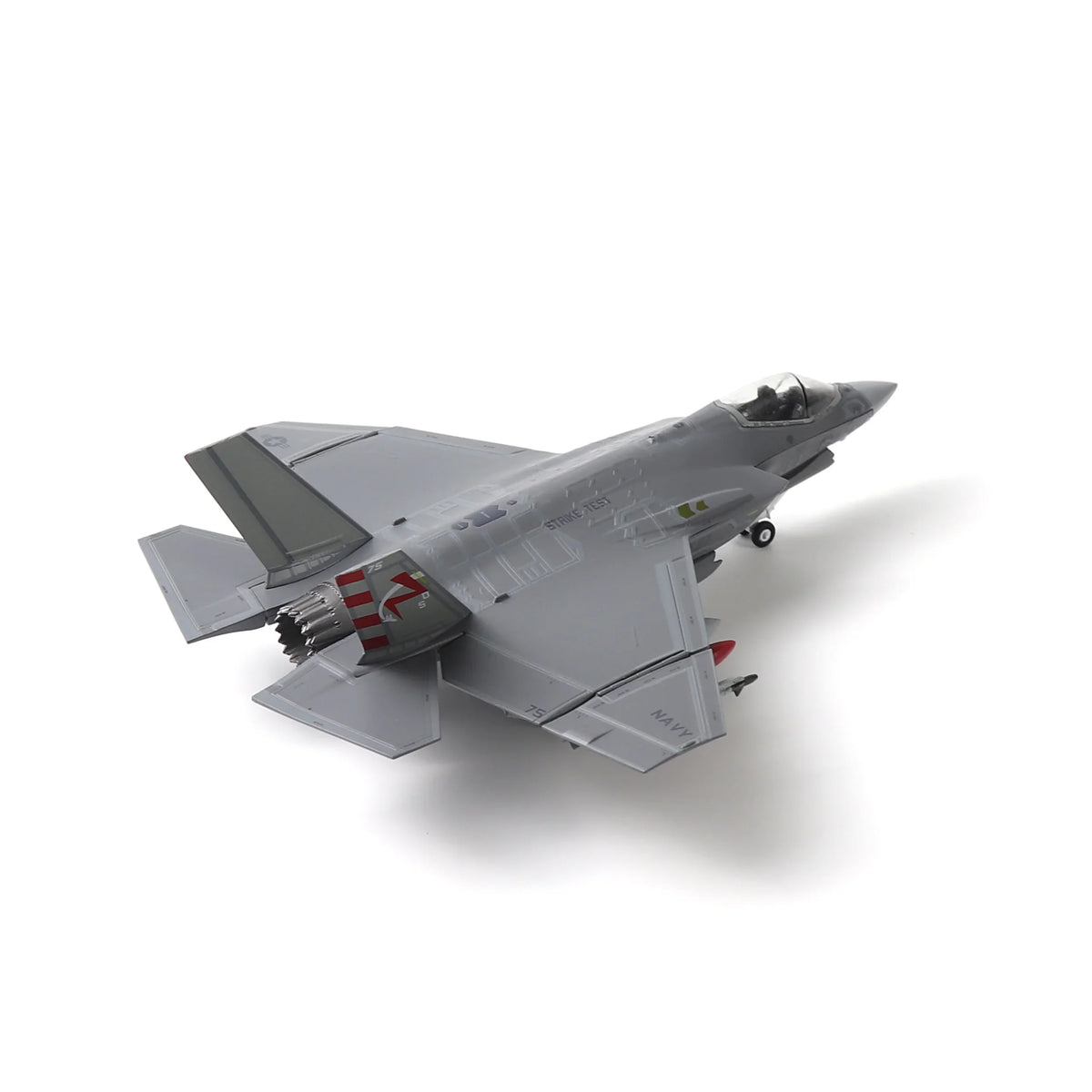 NUOTIE F-35C Lightning II diecast model in navy, top view