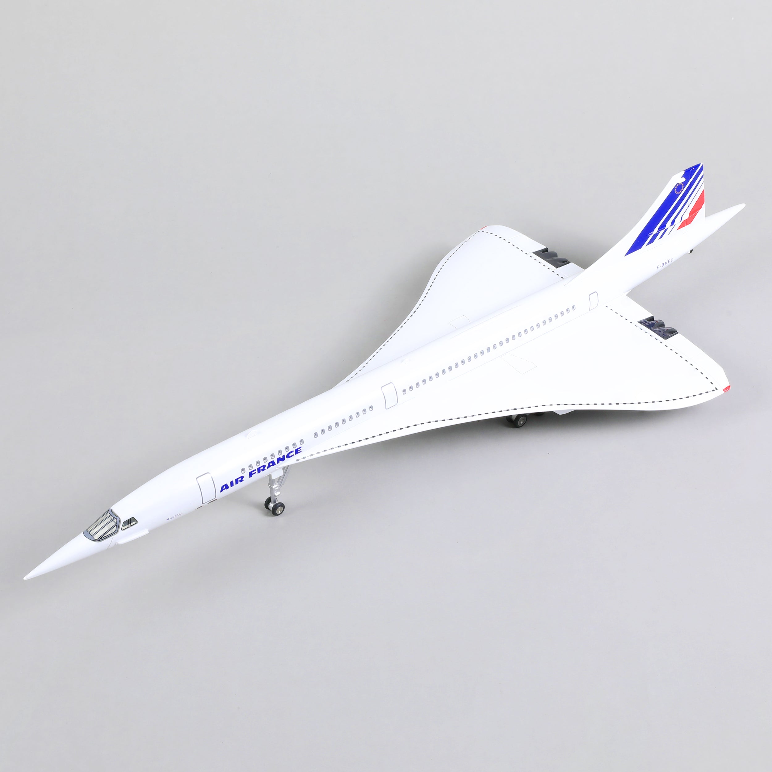 1:125 Concorde Air France Diecast Airplane Model | Finished Large Scale Supersonic Jet Display
