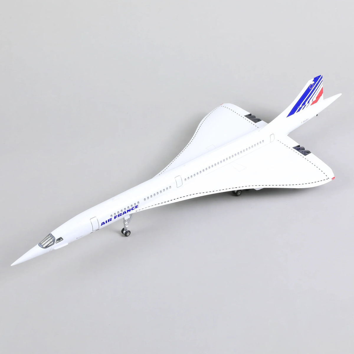 QIYUMOKE Concorde Air France diecast airplane model top view