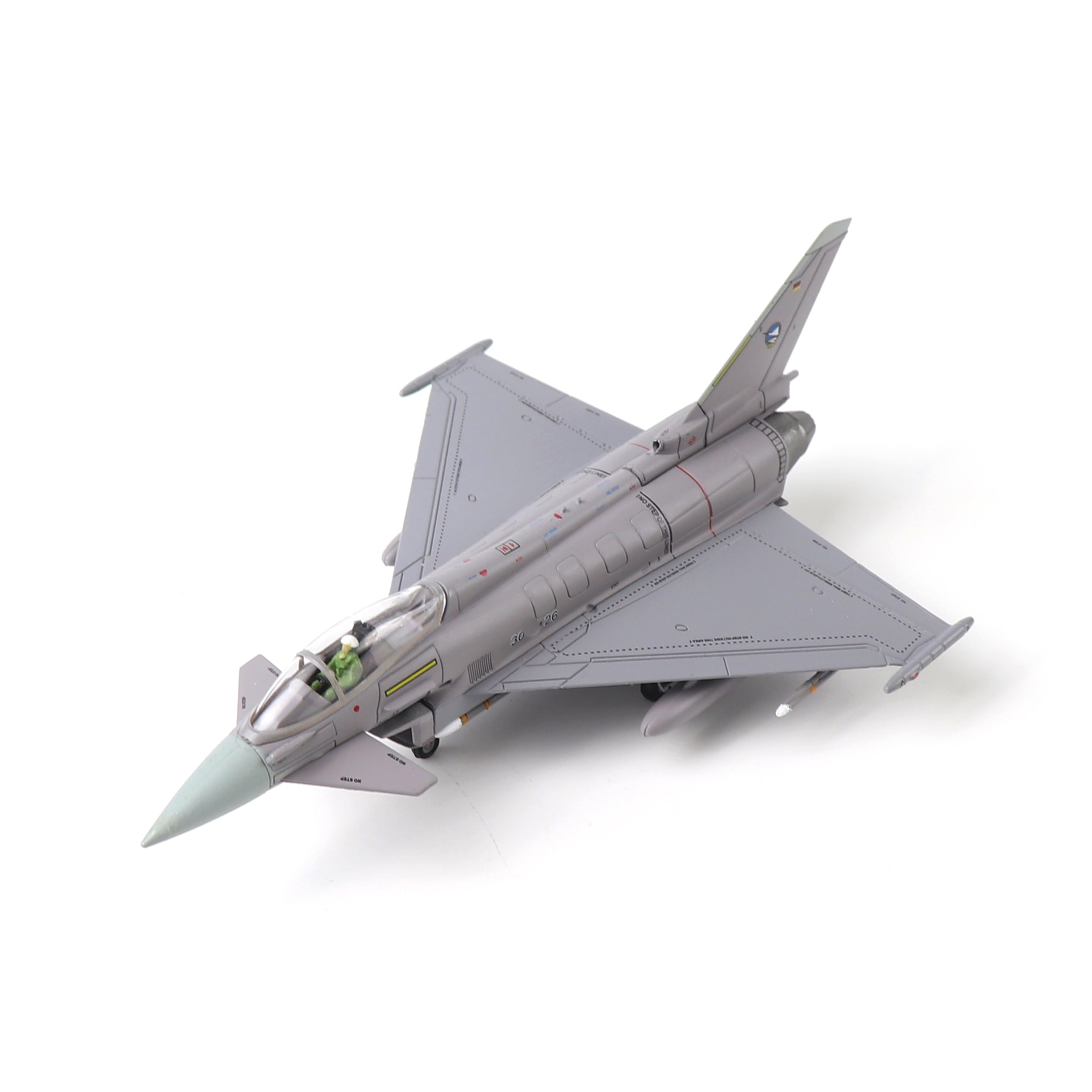 1/100 Eurofighter Typhoon EF-2000 Diecast Metal Model - German Air Force Fighter Jet with Stand by NUOTIE