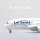 1/160 Airbus A380 Lufthansa 18 inchs Large Model Diecast Airplane Model Kits with Stand Sky Jumbo Airliner Model Plane Display Collectible Model Kit for Aviation Enthusiast Gift