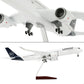 QIYUMOKE 1/144 Compatible for Lufthansa Airplane Model Kitsfor Airbus A350 Dreamliner Airlines Resin Plane Model with Display Stand for Adult Aviation Gift or Display Decorations