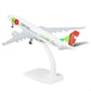 QUYUMOKE 1/300 TAP Air Portugal Airbus A330 Diecast Metal Aircraft Model with Stand for Aviation Enthusiasts as Gifts, Exhibition Decoration
