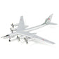 1/200 Tupolev TU-95 Bear Bomber Aircraft Model Metal Aircraft Model Kit Military Bomber Airplane Model with Stand for Adult Military Enthusiast Collection Display or Gift