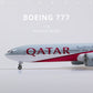 1/150 Boeing 777-300ER A7-BEB Qatar Airways 18.5 inchs Large Model Diecast Airplane Model Kits with Stand for Aviation Enthusiast Gift (World Cup Commemorative Livery)