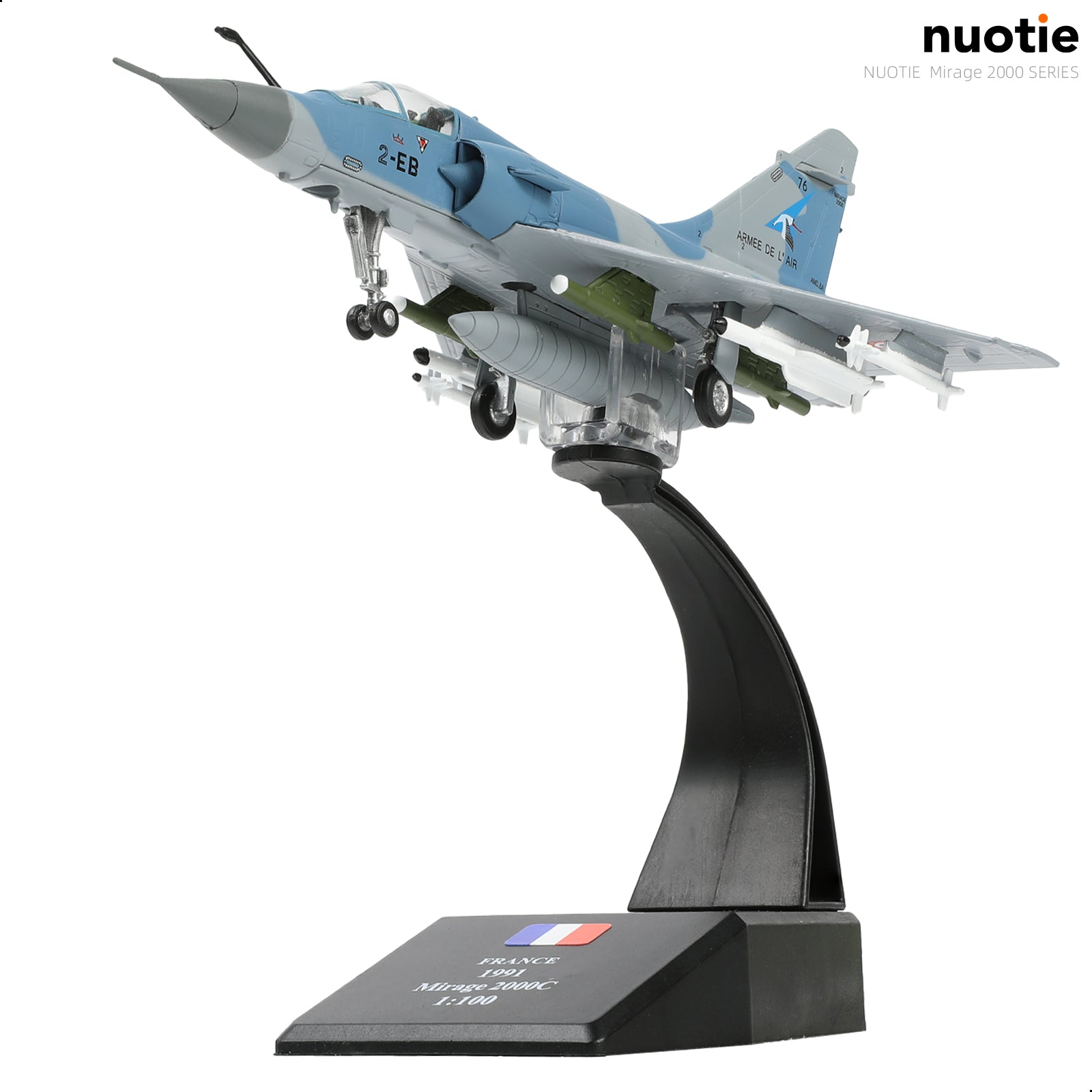 1/100 Mirage 2000C-5F Diecast Metal Model - French AF "3rd Stork Squadron" Fighter (2-EB)