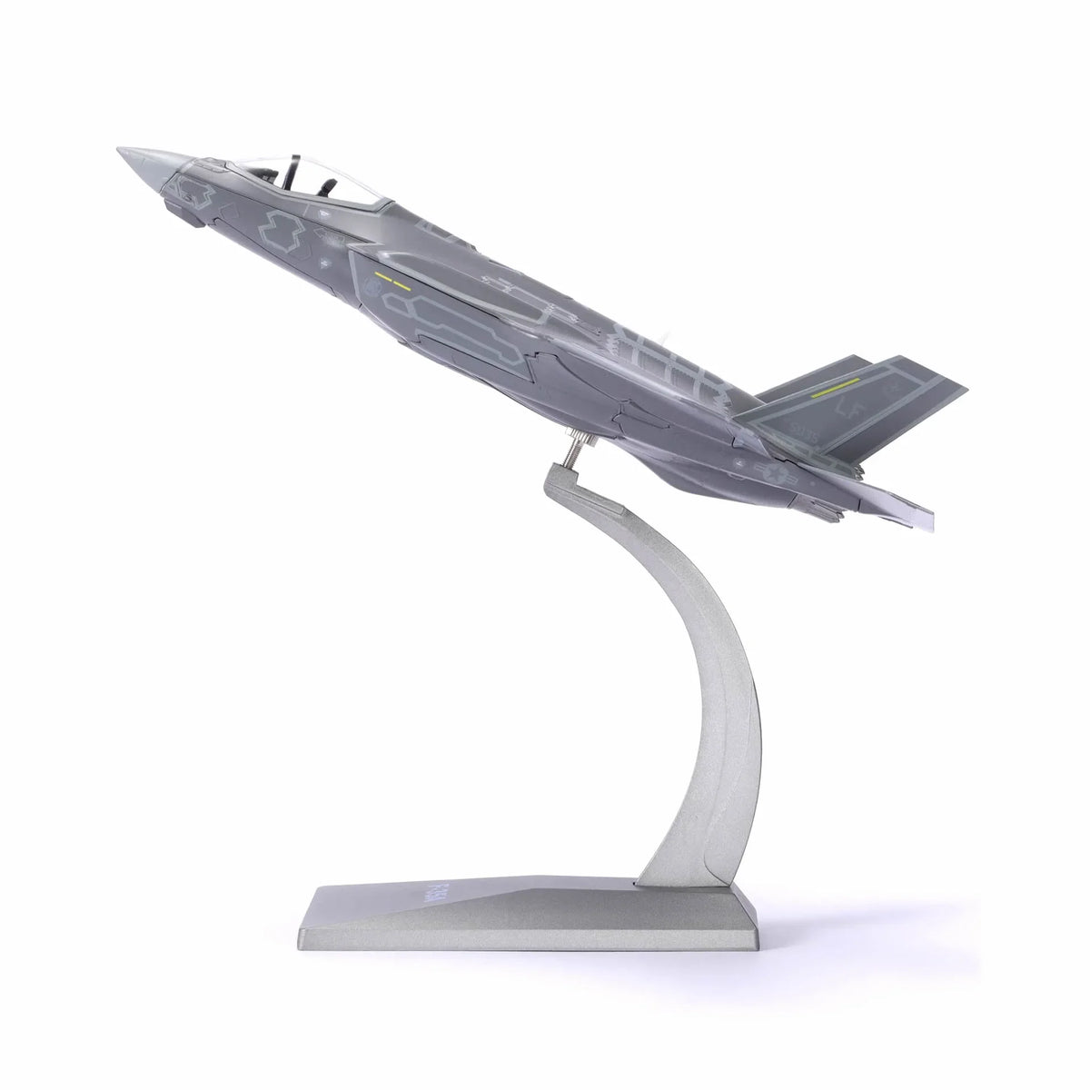 NUOTIE F-35A Lightning II diecast metal model aircraft in flight position on display stand