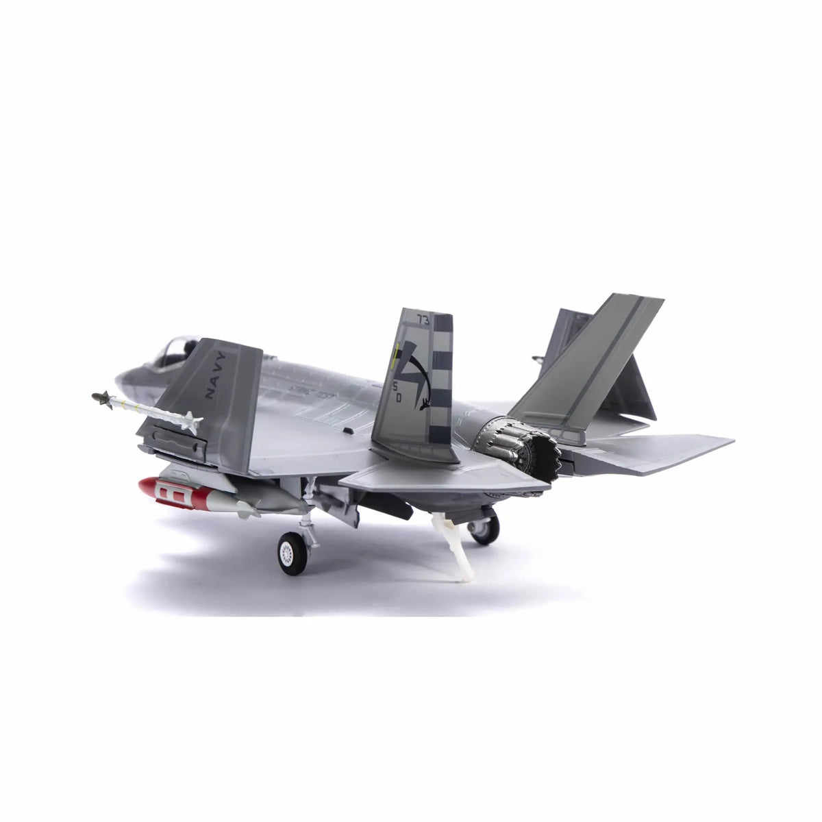 NUOTIE F-35C Lightning II diecast metal model in navy, rear view
