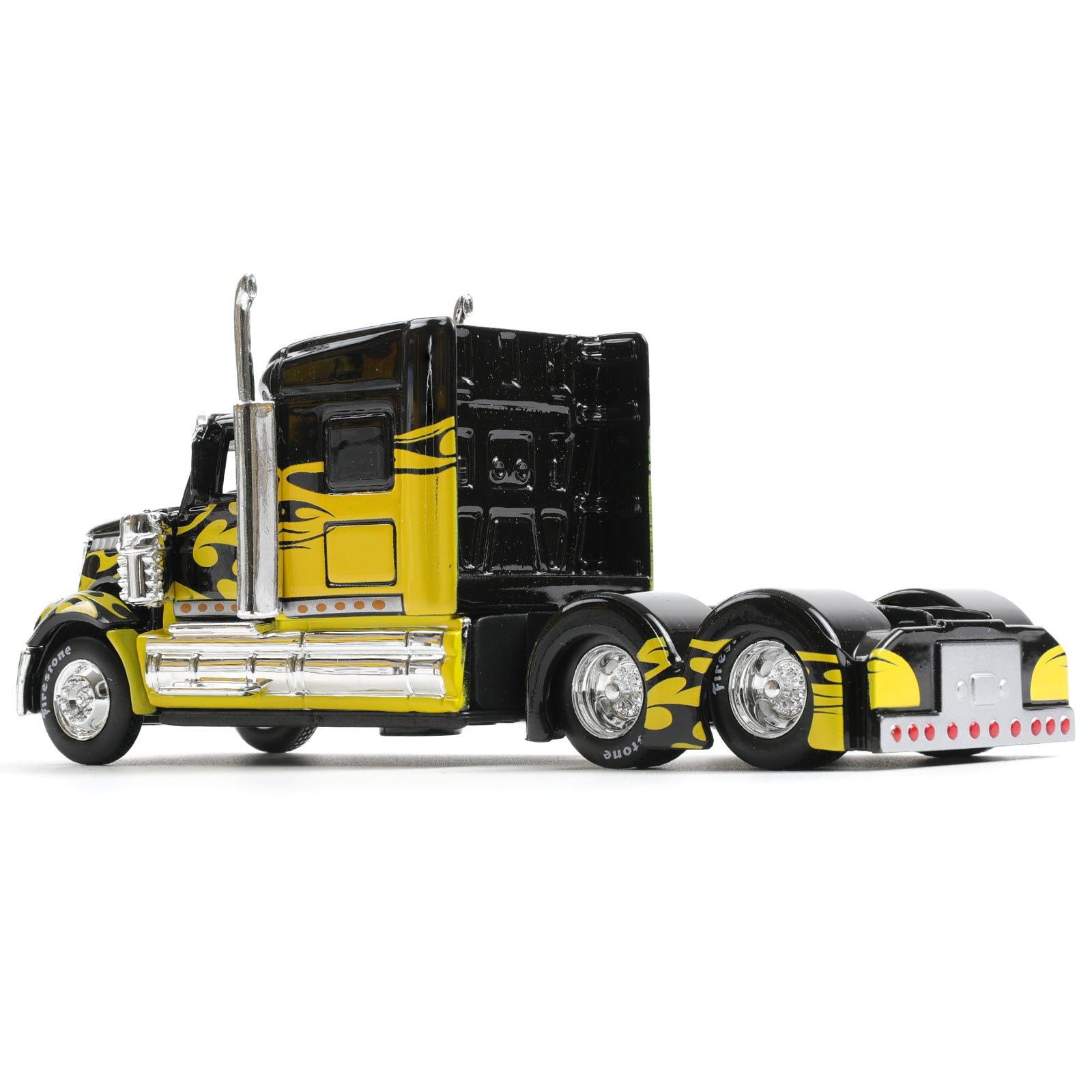 1:64 Die-cast International Lonestar Container Semi Truck Scale Model with Figure, MAISTO
