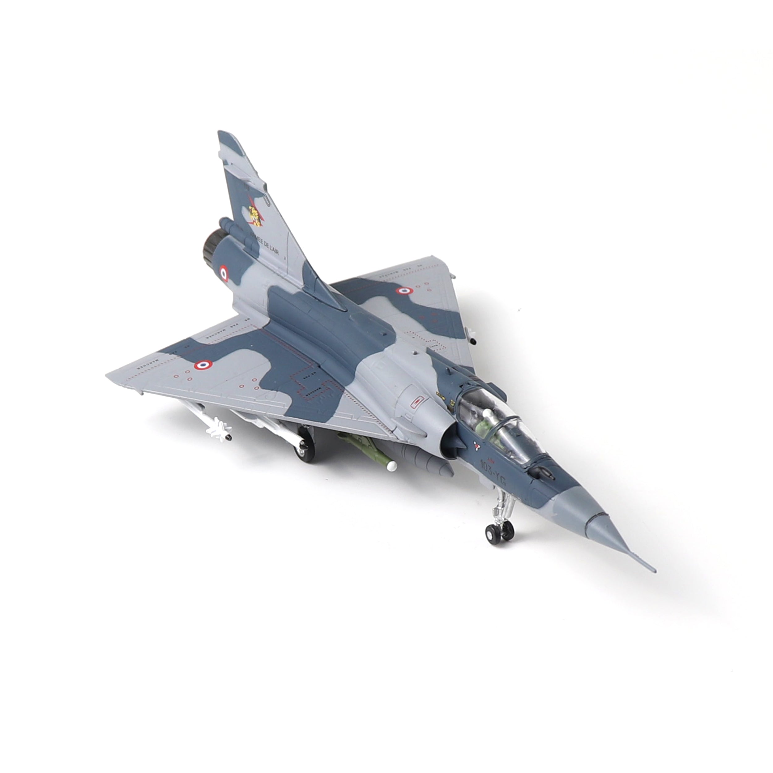 1/100 Scale Dassault Mirage 2000 Diecast Metal Model - French Air Force Fighter Jet with Stand by NUOTIE