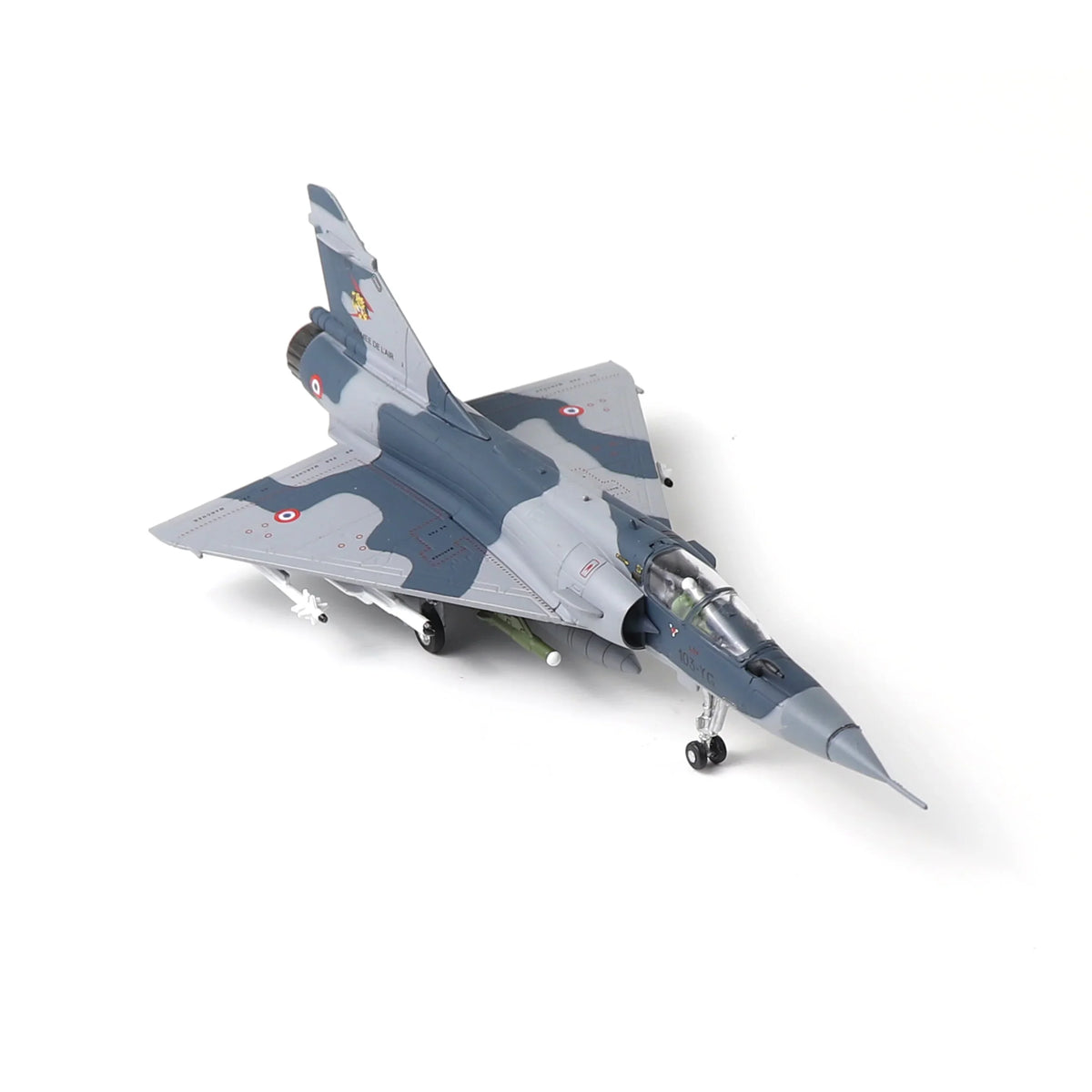 NUOTIE 1/100 scale Dassault Mirage 2000 diecast model aircraft top view