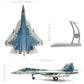 NUOTIE Sukhoi SU-57 Felon 1/72 Diecast Metal Aircraft Model Kit Russian Fifth Generation Fighter Alloy Military Airplane for Adults Enthusiasts Collections or Gift