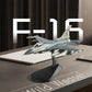 NUOTIE F-16 Fighting Falcon diecast model airplane on display with a black stand