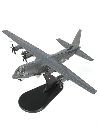 NUOTIE AC-130J Ghostrider gray diecast metal aircraft model top view