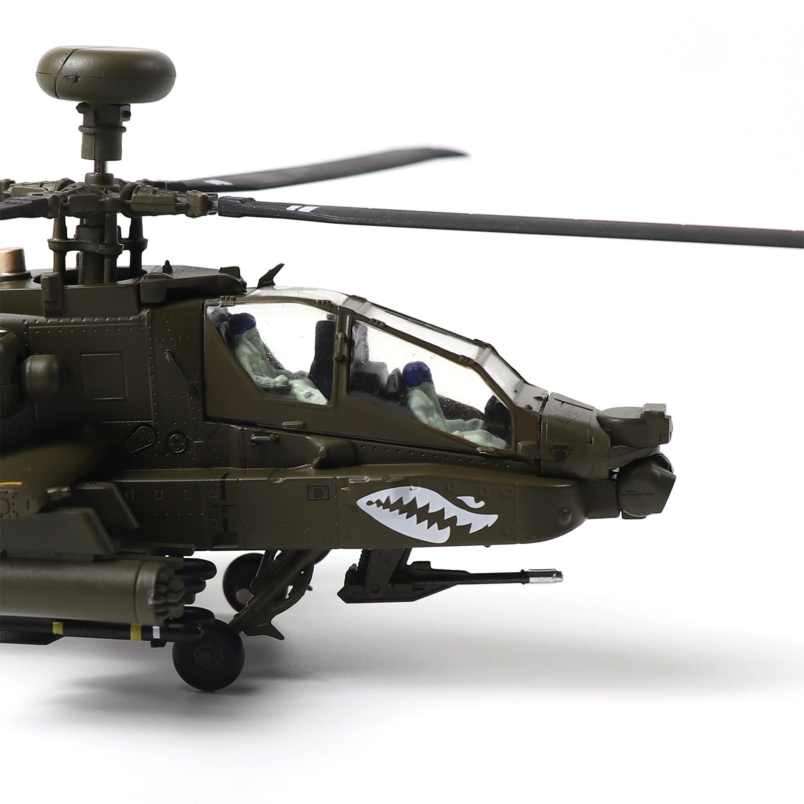 1/72 Scale NUOTIE AH-64A Apache Diecast Metal Model - Military Armed Helicopter