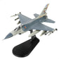NUOTIE F-16 Fighting Falcon diecast model airplane top view with missiles and black stand