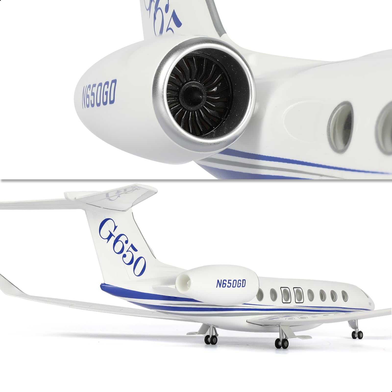 1/67 Gulfstream G650 Private Business Jet Resin Model with Stand (Large Scale)