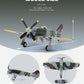 NUOTIE 1/72 Hawker Tempest aircraft, side and front view showcasing details and dimensions