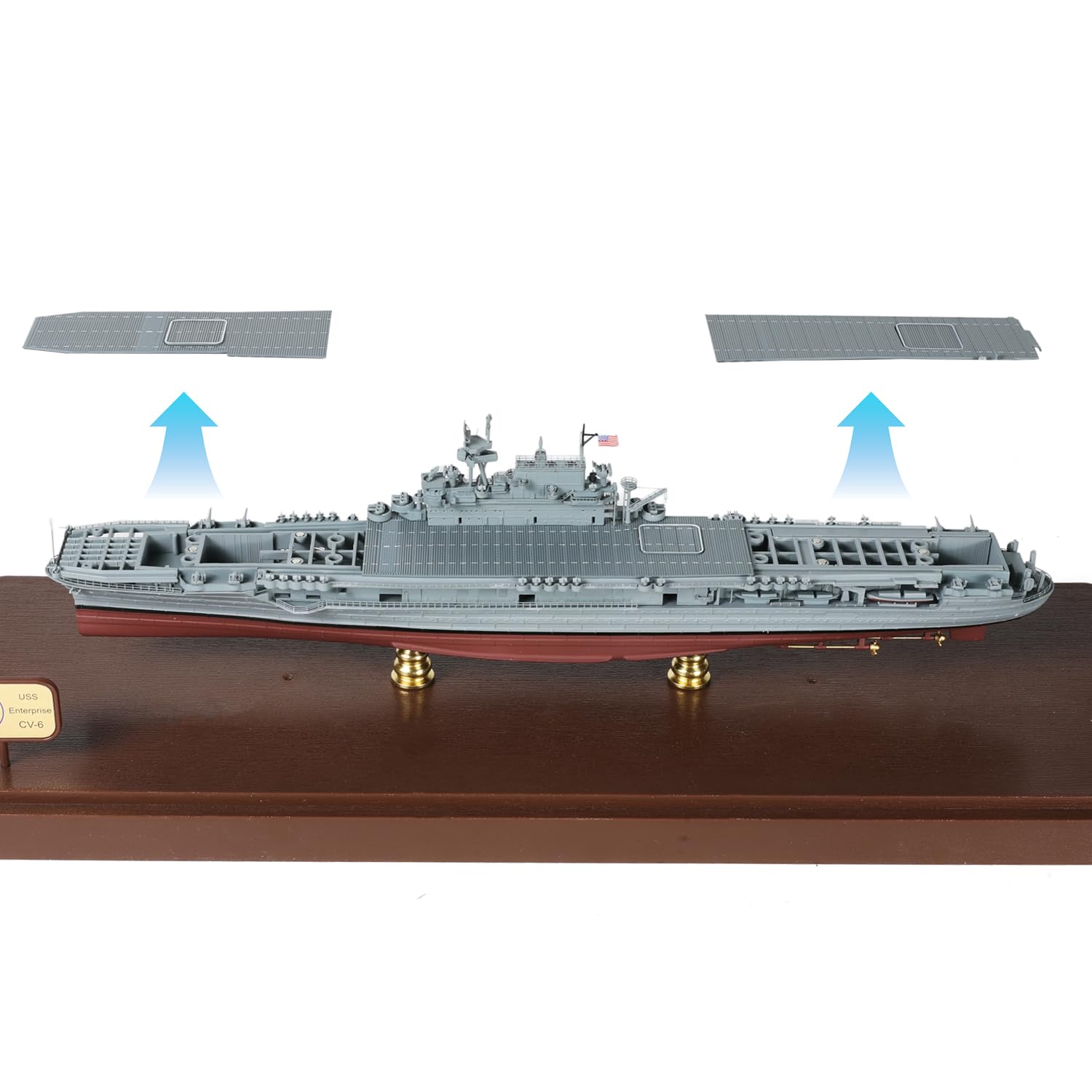1/700 Die-cast WWII U.S.S. Enterprise CV-6 Aircraft Carrier Scale Mode