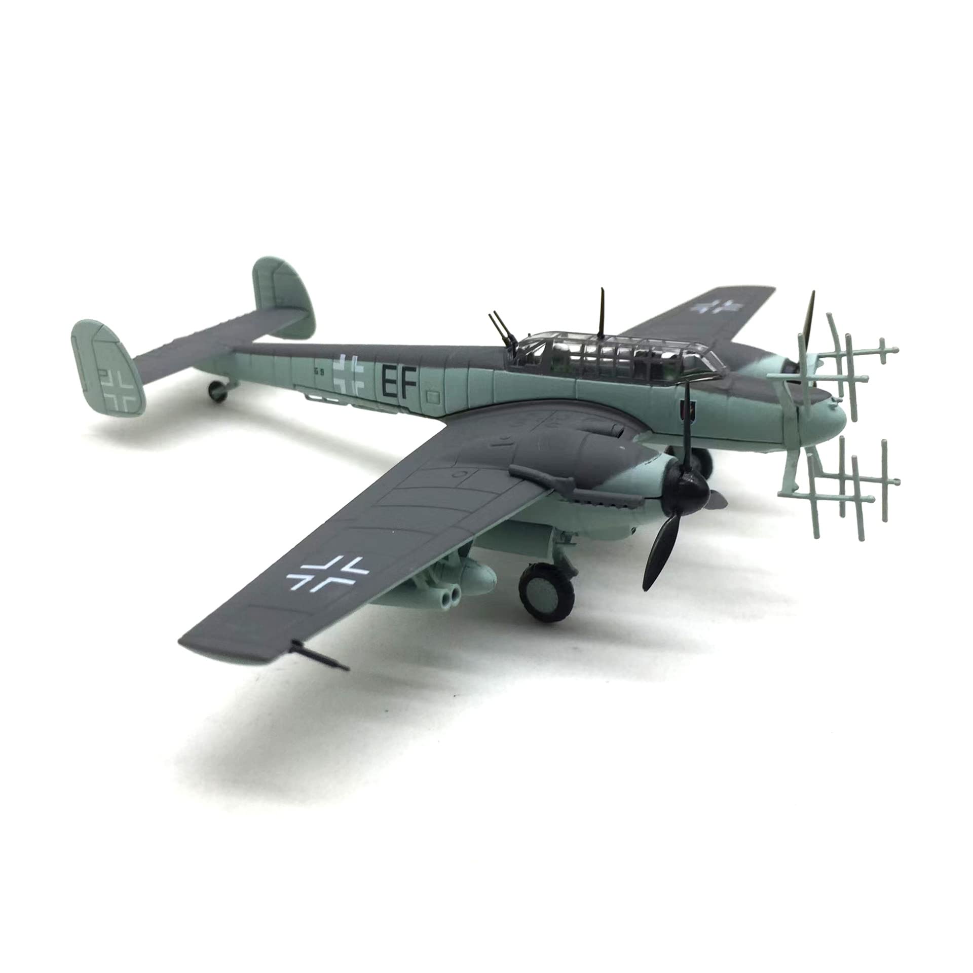 NUOTIE BF-110 G4 Jagdbomber 1:100 Jagdflugzeugmodell, Nachtjäger, Legierung, Flugzeugmodell, Militärausstellung, Sammlerstücke und Geschenkideen für Liebhaber von Flugzeugmodellen.