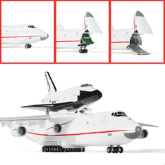 1/200 Antonov An-225 Mriya Transport Aircraft Model, Resin Buran Shuttle Carrier Display by QIYUMOKE