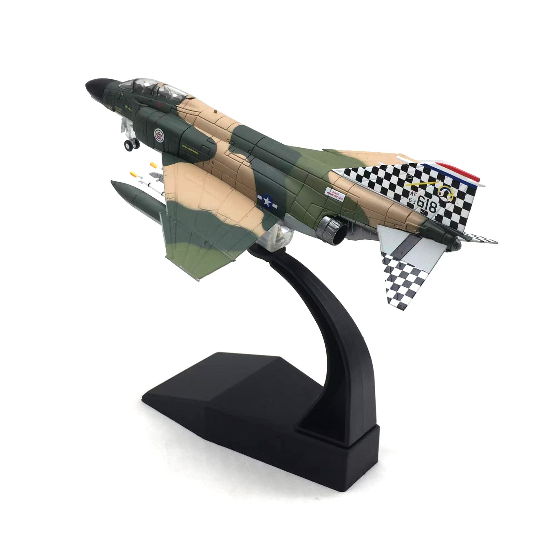 1/100 Scale F-4C Phantom II Diecast Metal Model - USAF Fighter Jet with Stand by NUOTIE