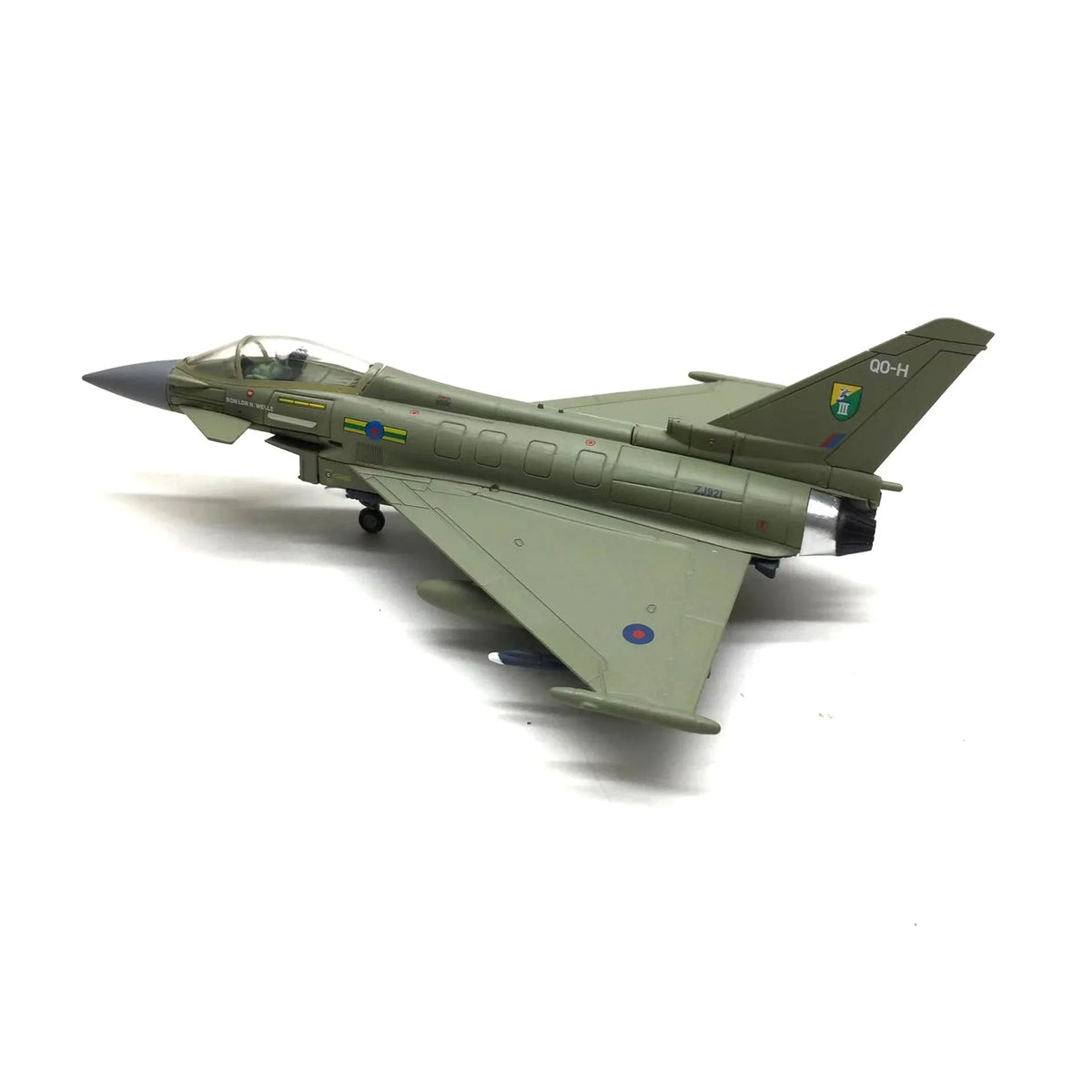 NUOTIE Eurofighter Typhoon EF-2000 green diecast metal aircraft side profile