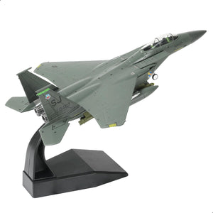 NUOTIE Model F-15E Strike Eagle diecast model aircraft in green with stand, side view