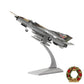 NUOTIE Mikoyan MiG-21 diecast metal model aircraft in gray with stand, angled view