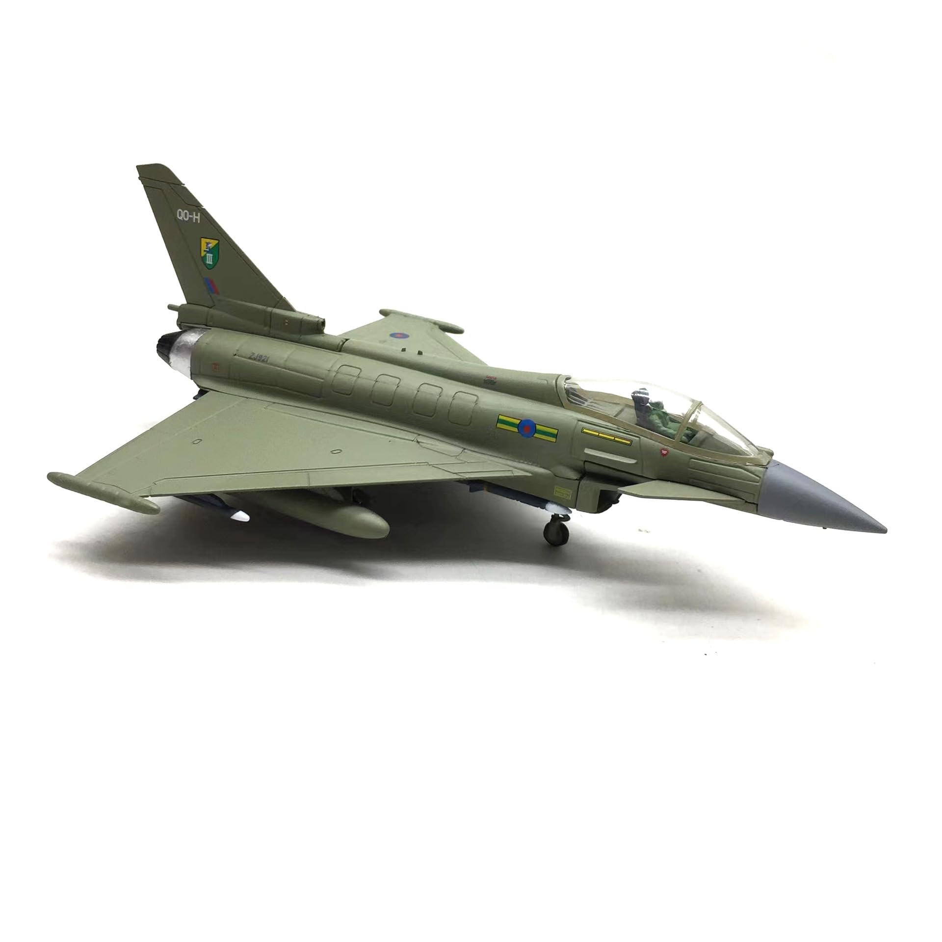 1/100 Eurofighter Typhoon EF-2000 Diecast Metal Model - RAF (UK) Fighter Jet with Stand by NUOTIE